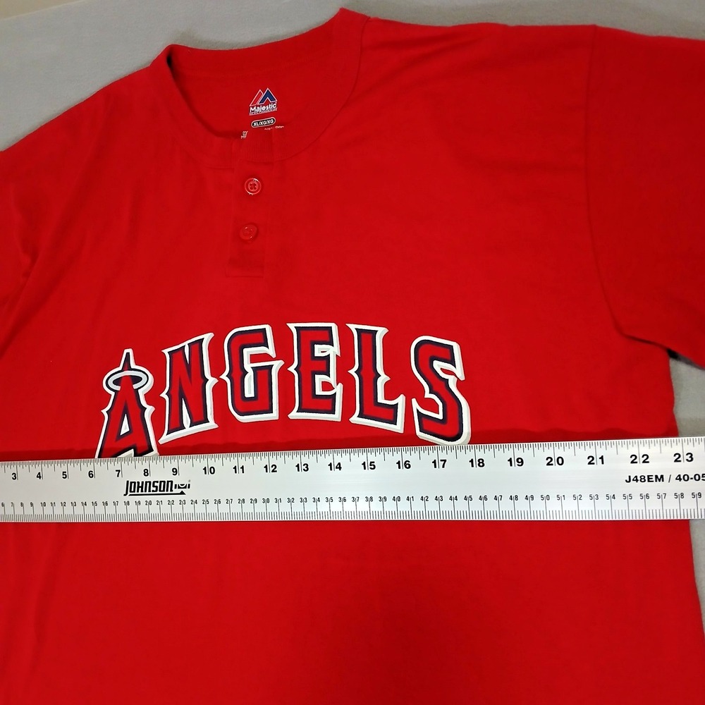 Los Angeles Angels Shirt#28 Adult XL Red Short Sleeve Baseball MLB Mens - Picture 4 of 7